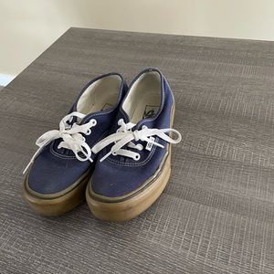navy platform vans size 6